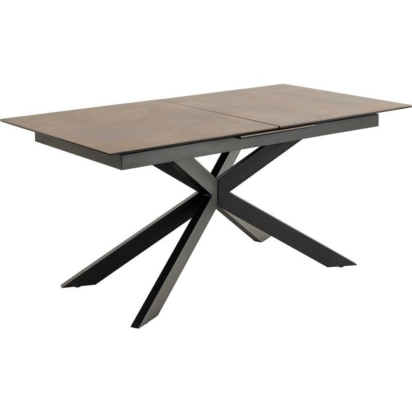 Stół Irwine 168/210cm brązowy/czarny - ACTONA